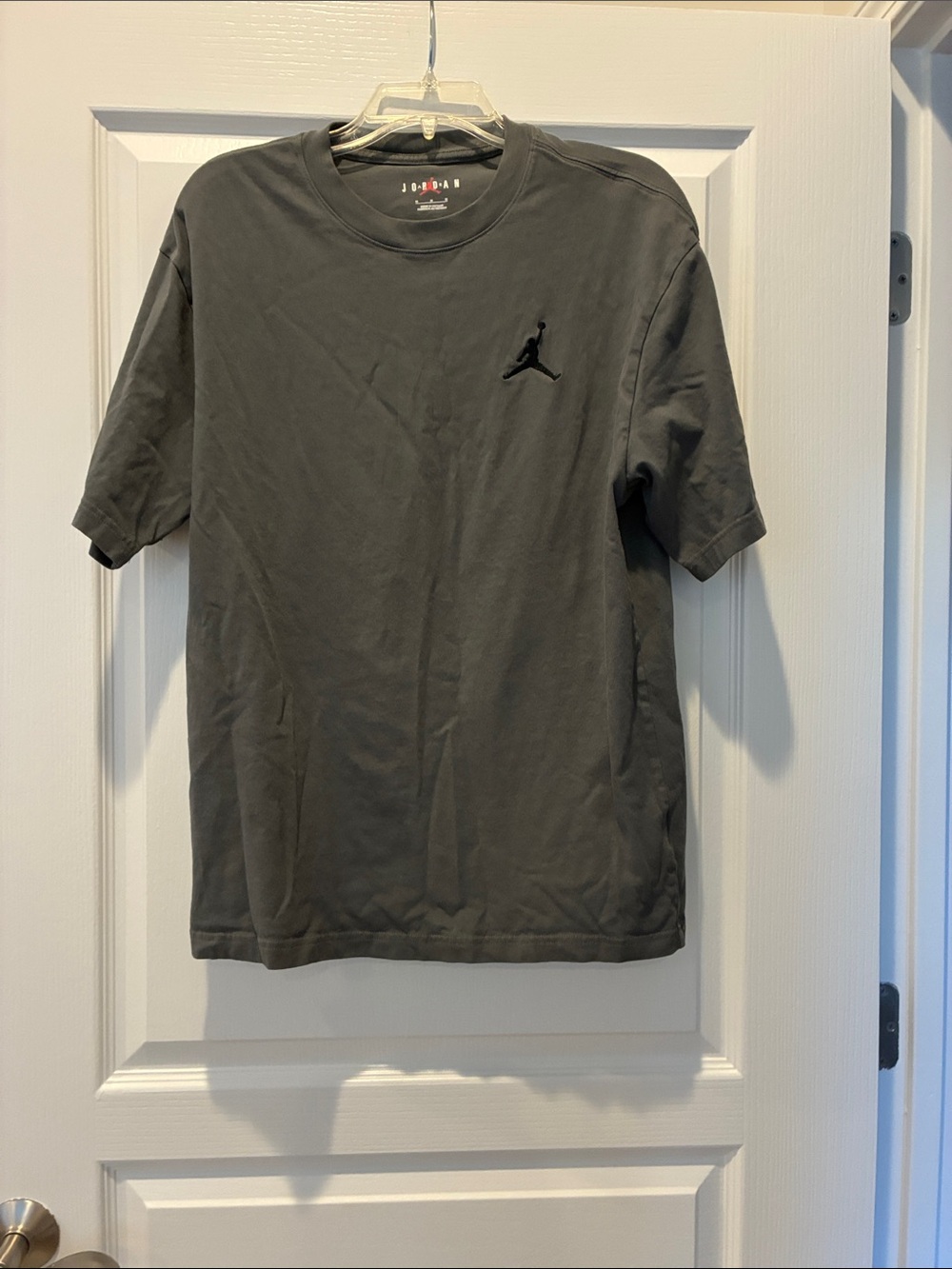 Jordan Men's Short-Sleeve Crew Tee - Dark Gray with Black Jumpman